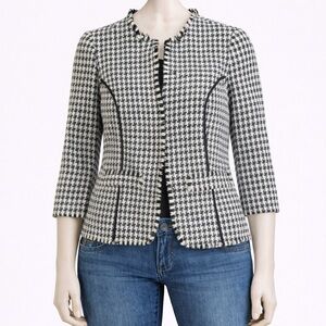 Tribal Houndstooth Tweed Jacket XS
